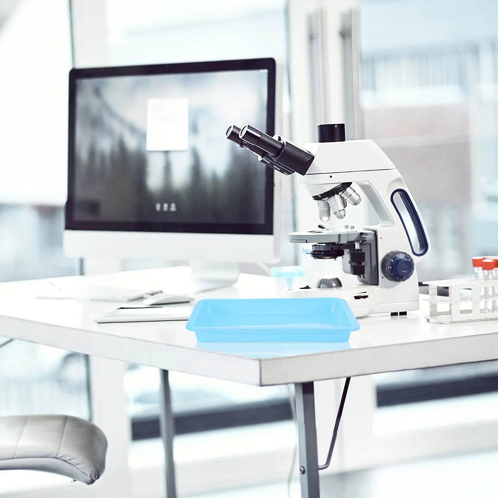 6Pcs Laboratory Trays Leakproof Plastic Containment Trays for Chemical Experiments Classroom Teaching Scientific Experiment