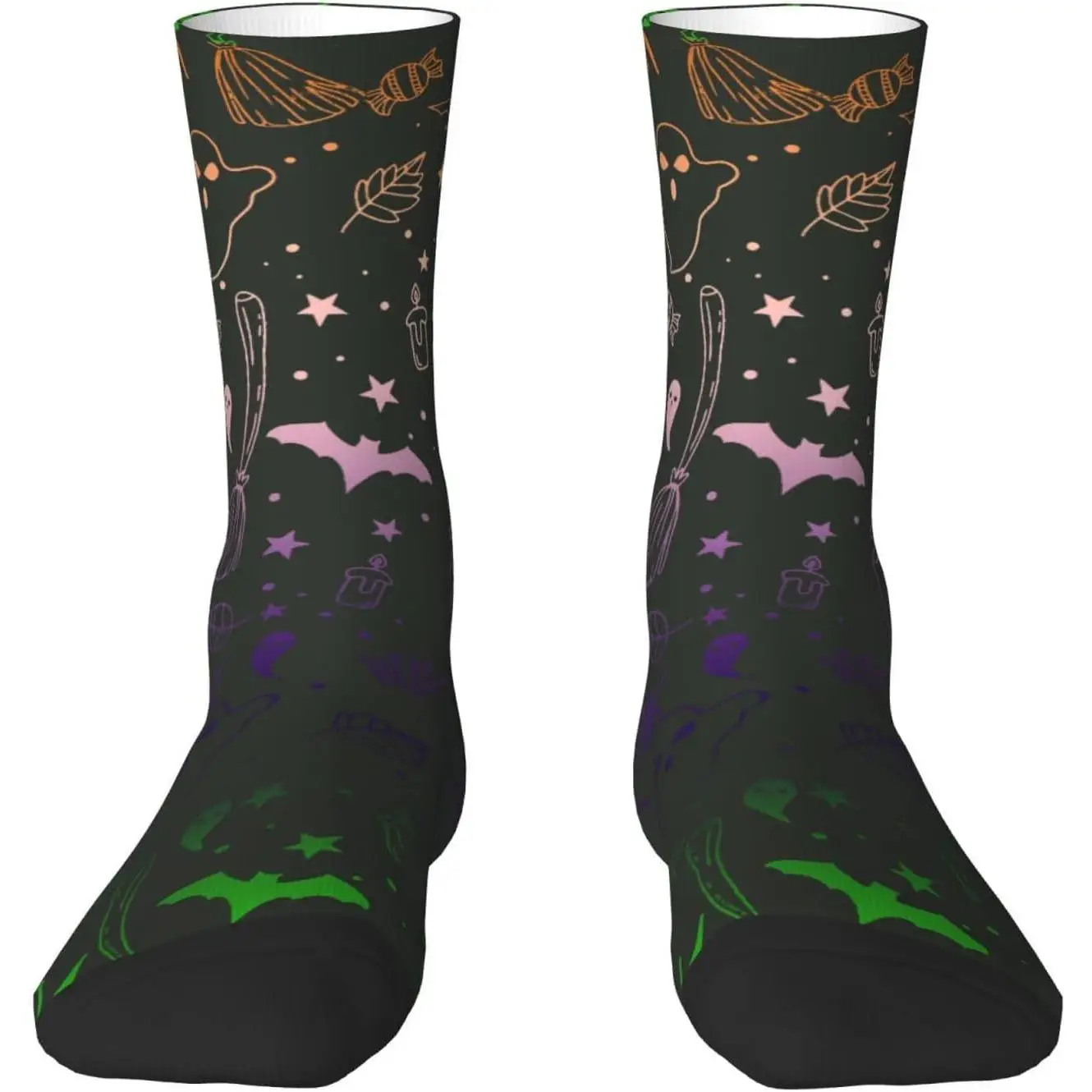 

Halloween Socks Cute Pumpkin Casual Novelty Sock Goth Compression Socks for Women Men Retro Style Breathable Non-slip Sports