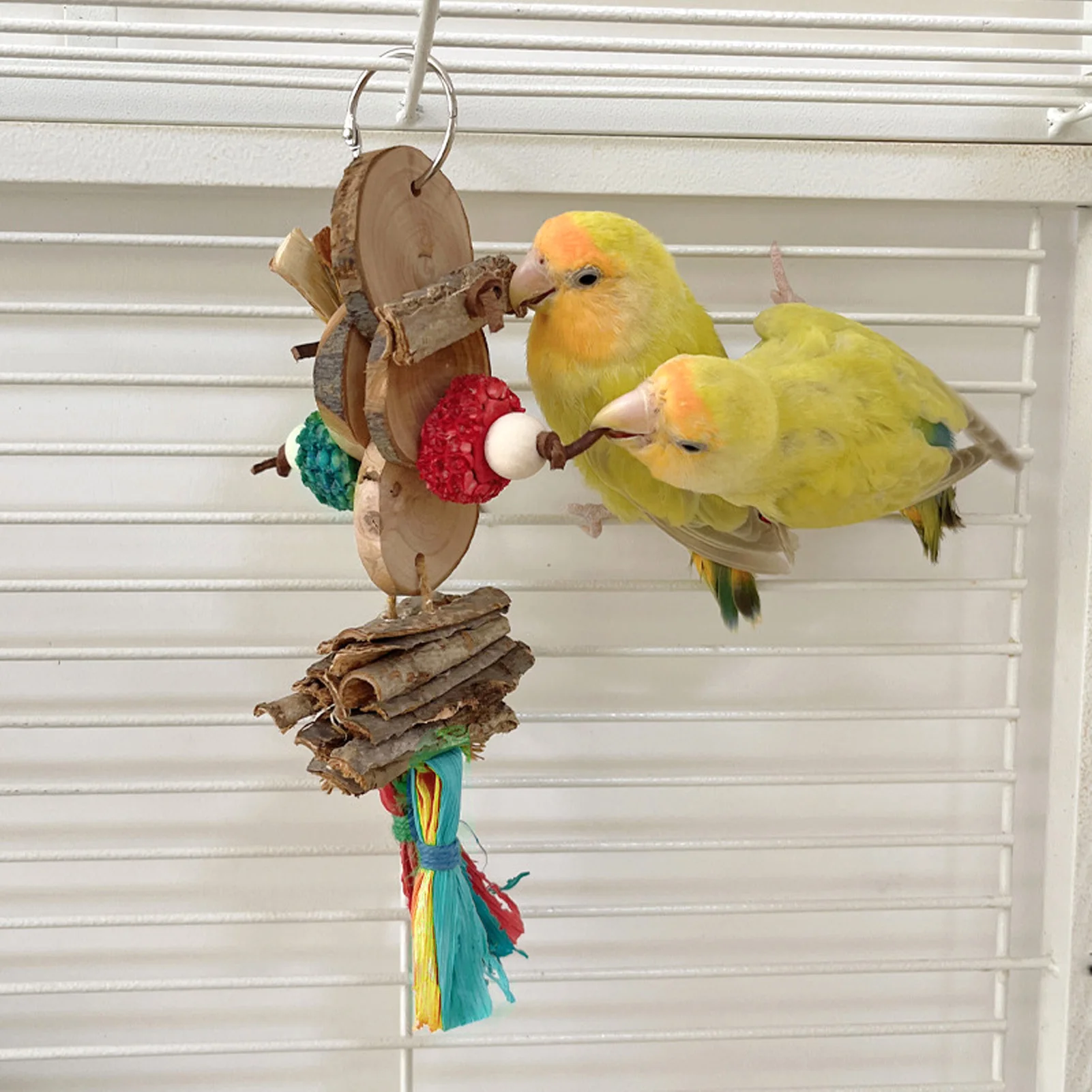 Bird Chewing Toys Bird Hanging Bite Toys Bird Shredding Foraging Toys For Medium Small Birds Cockatiel Parakeet