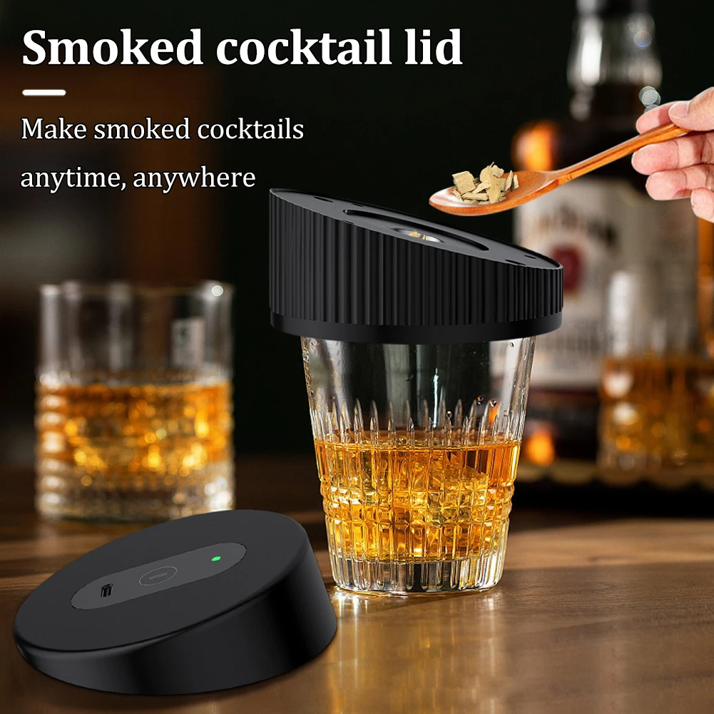 

Electric Whiskey Smoker Kit Electric Smoking Kit Rechargeable Drink Smoker Infuser Kit Cocktail Smoker Kit for Men Dad Husband
