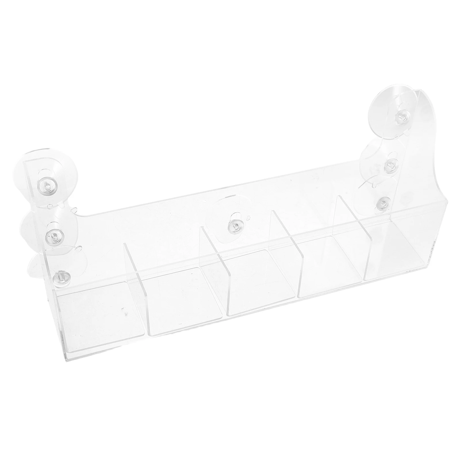 

Suction Cup Refrigerator Shelf Organizer Transparent Acrylic Easy Identification Sturdy Attachment Condiment Rack Fridge Divider