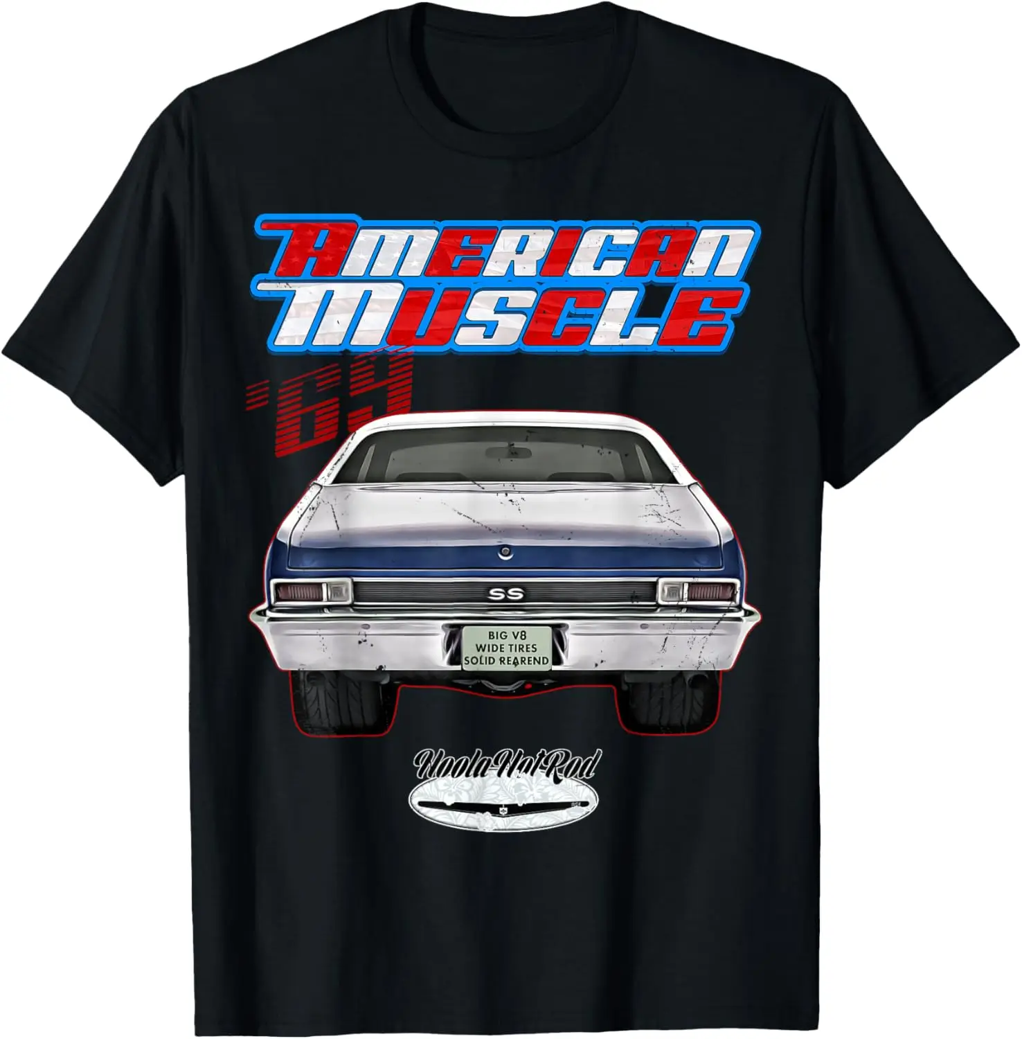 1969 Nova SS,Muscle Car,Hot Rod,Drag Car,Dragster,distressed T-Shirt