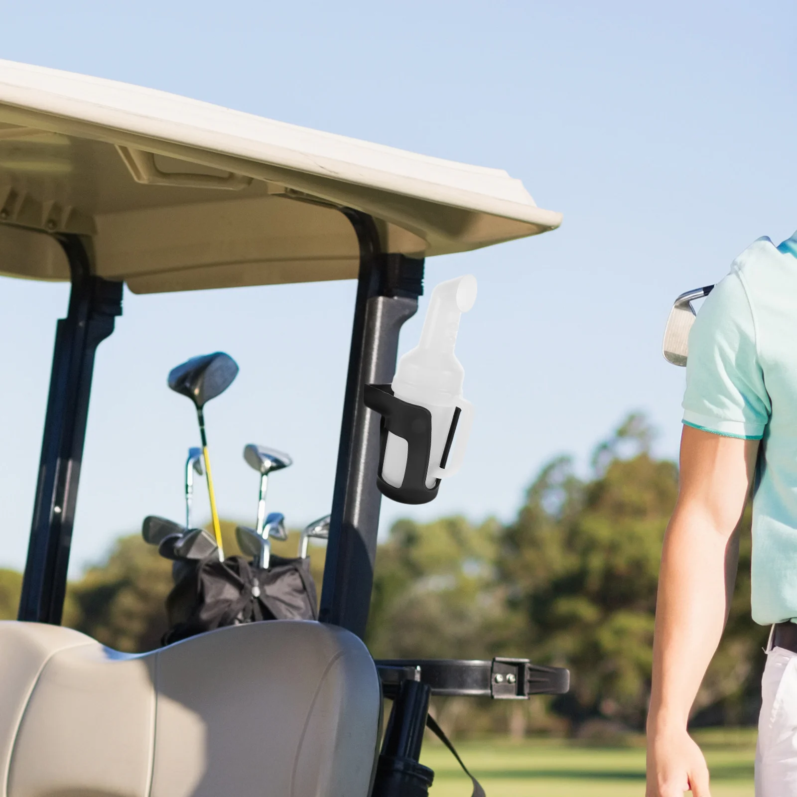 

1 Set Golf Sand Bottle For Cart Durable Abs Fill Container No Drilling Needed Universal Course Riding Accessories Sand