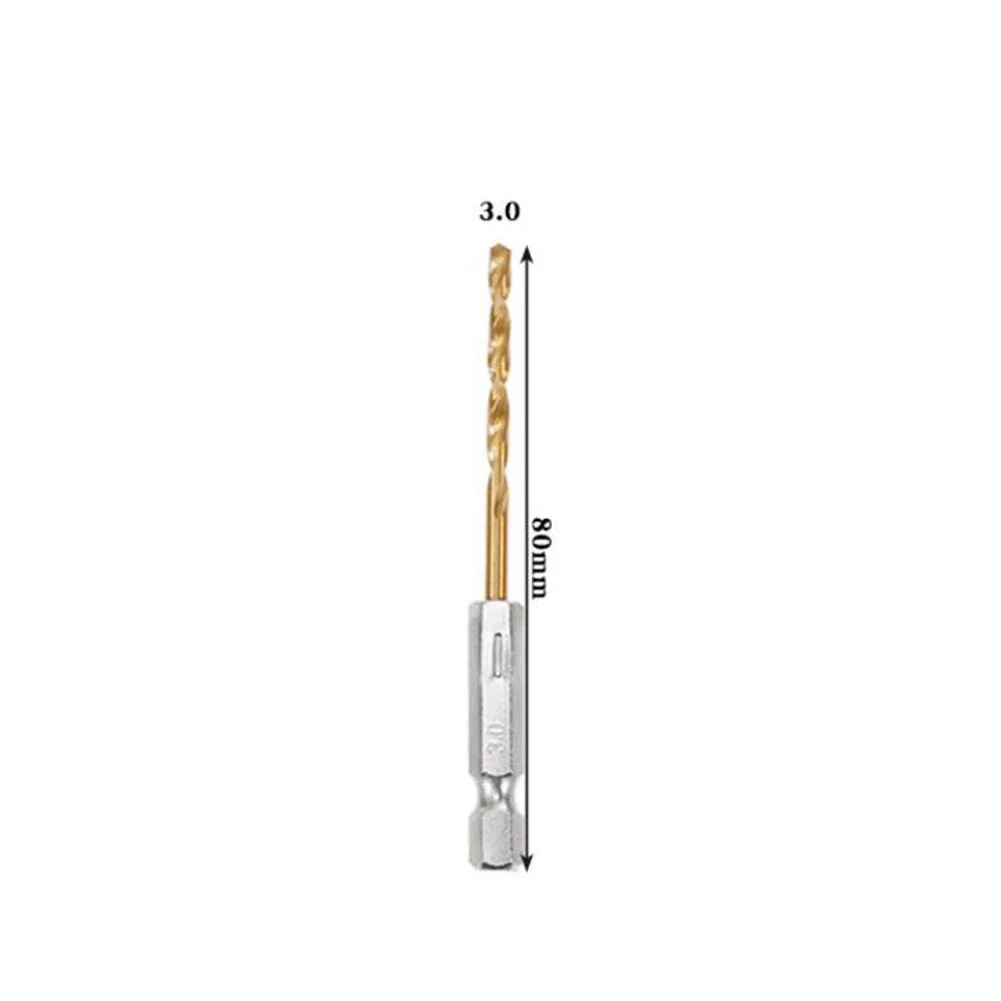 ยี่ห้อใหม่เจาะ Bit Hex Shank 13 4.0 มม./0.16 "4.5 มม./0.18" 4.8 มม./0.19 "5.0 มม./0.20" ทอง 1 PC พลาสติก