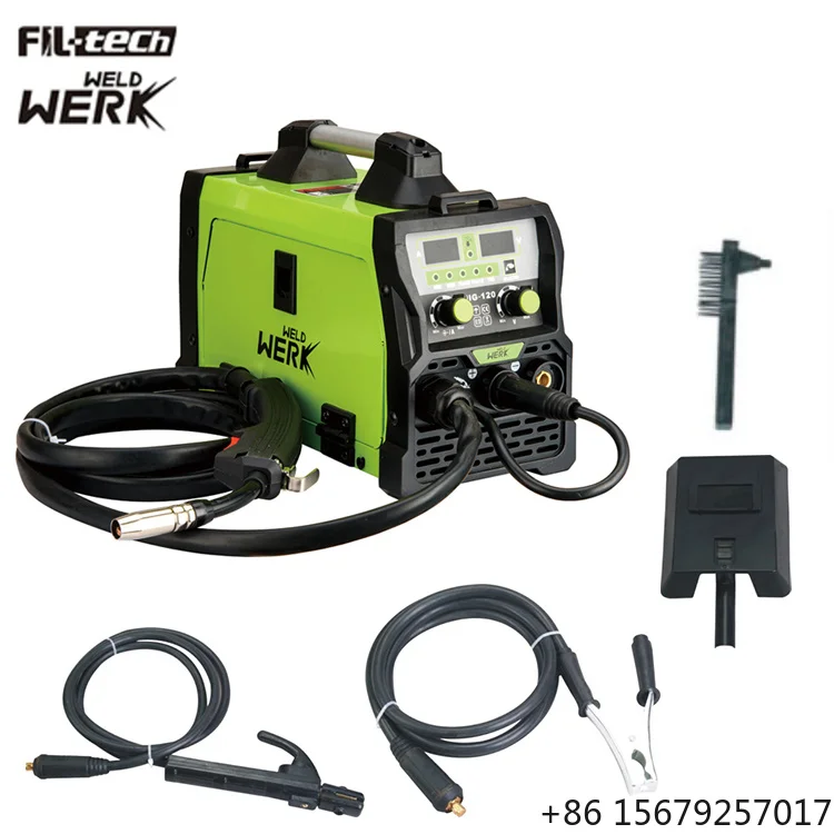 MAG MMA TIG MIG Welding Machine MIG120 Soldadora Inverter MIG Welder Handheld 3 in 1 Portable Welding Machine for Home Use DIY