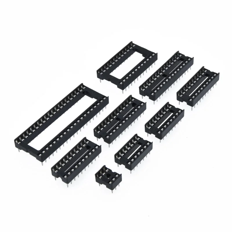 IC sockets 2.54mm dip6 dip8 dip14 dip16 dip18 dip20 dip28 dip40 pins connector dip socket 6 8 14 16 18 20 24 28 40 pin