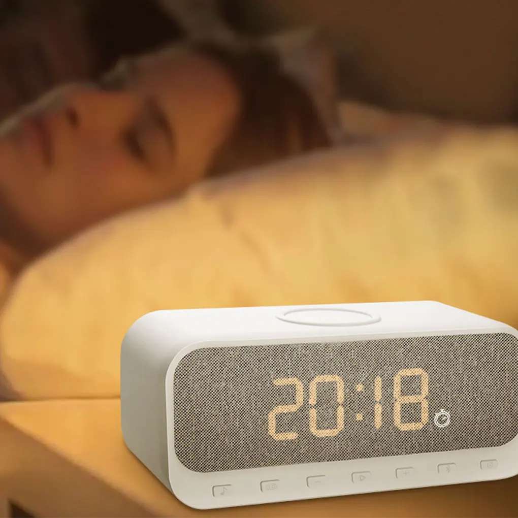 

Enjoy Music Radio And Wireless Charging With Multifunctional Desktop Alarm Clock Bringing Immersive