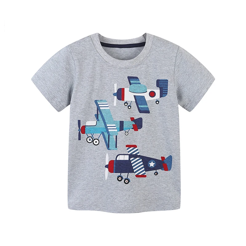 Little maven Summer Clothes for New Year 2024 Baby Boys Lovely Alien UFO T-Shirt Cotton Tops for Kids 2-7 years