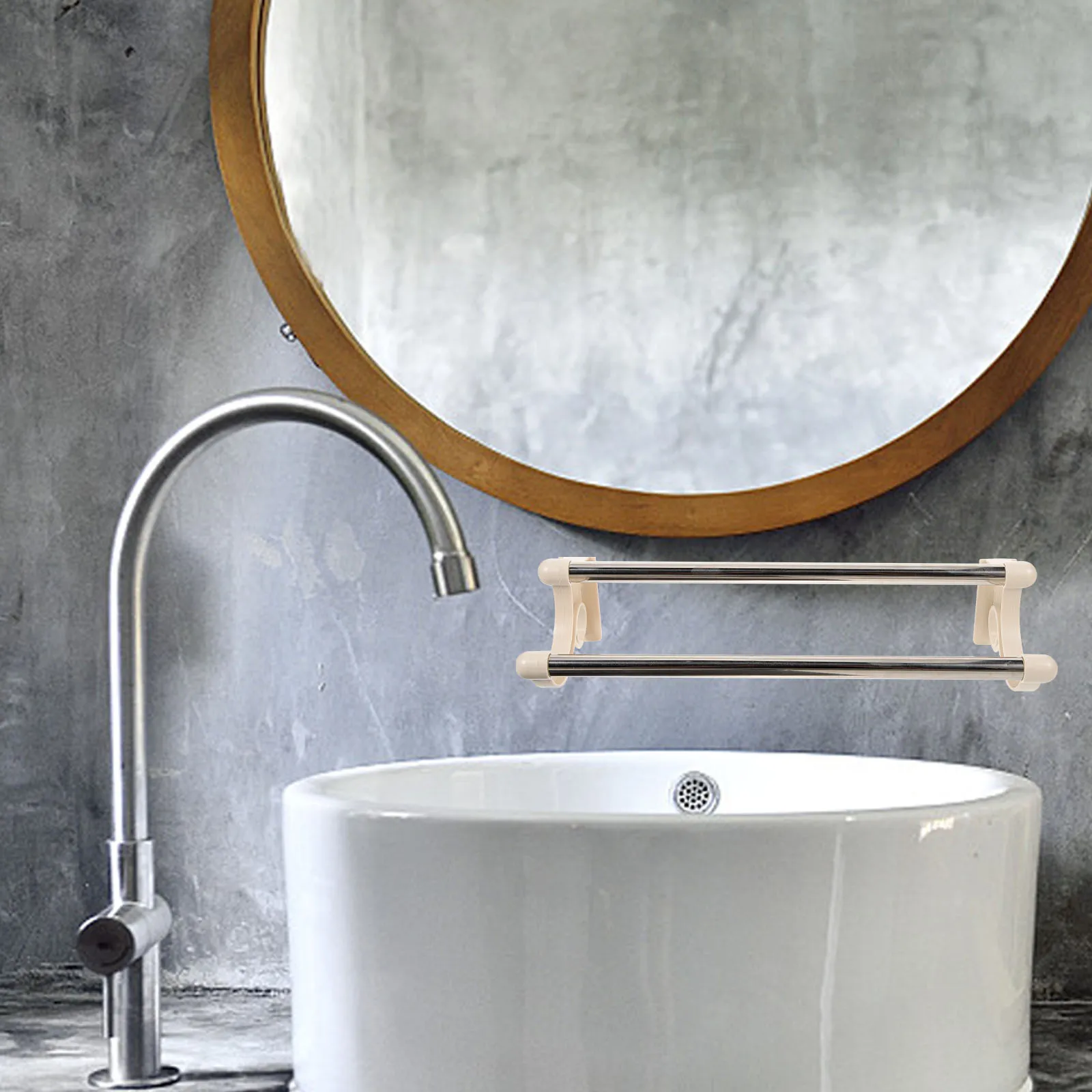 

Towel Racks Bathroom Shower Holder for Wall Hand Stainless Steel Rail Metal Storage