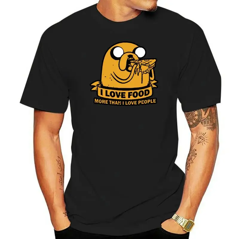 Jake En Finn Tee Cartoon Mannen Zwart Tees Shirt Maat S-3XL Gedrukt T-shirt Puur Katoen Mannen top tee