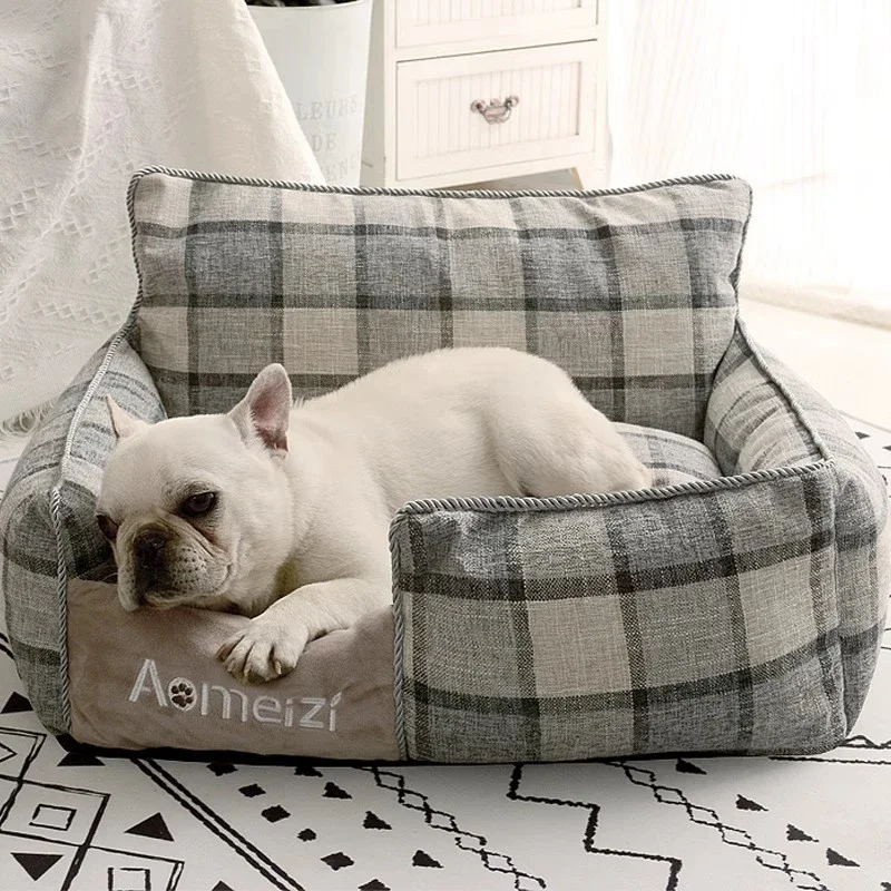 

Large Cat Sleeping Bed Folding Non-slip Cotton Cat Sleeping Bed Easeful Washable Camas Para Perro Dog Accessories Furniture