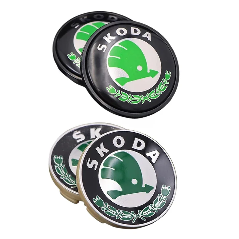 4pcs/Lot 56mm T60 Refitting Car Wheel Center Caps Hub Center Covers For Skoda Octavia Rapid Fabia Superb KAMIQ Accessories