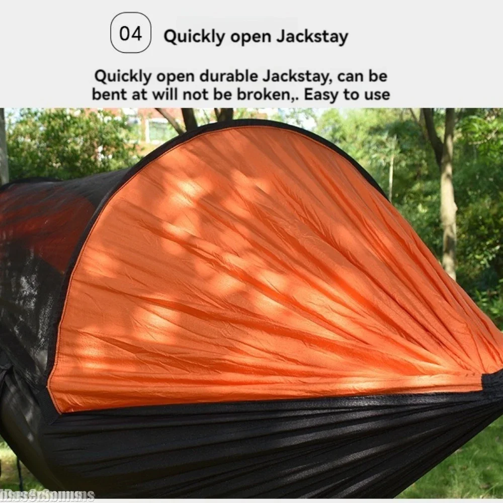 Hanging Hammocks Anti Mosquito 2 Person Portable Nylon Swing Waterproof Survival Hammock Outdoor Camping Equipment Furniture