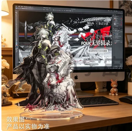 Japanese Anime Arknights Amiya Kal'tsit Acrylic Stand Figure Model Plate Cosplay Collection Desktop Decor XYZ