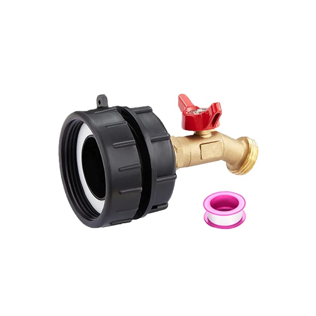 

Brass IBC Tote Fittings Adapter,275-330 Gallon Tote Valve Fine Thread Adapter Replace, Drain Adapter with Ball Valve