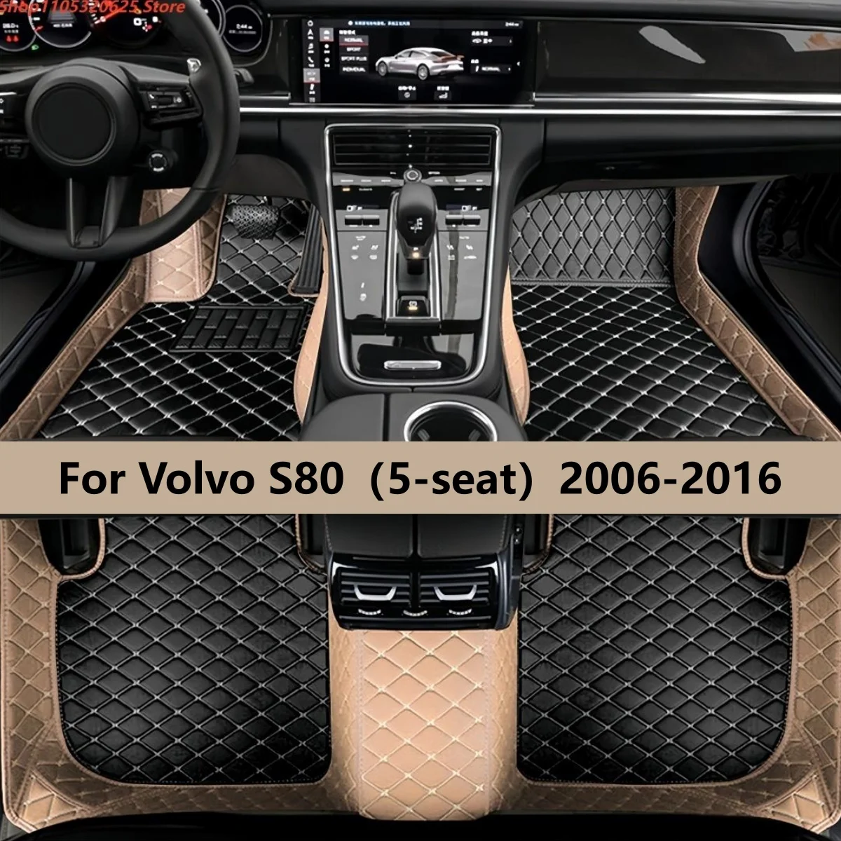 

Car Floor Mats For Volvo S80（5-seat）2006-2016 MK2 Auto Foot Pads Carpet Cover Interior Accessories