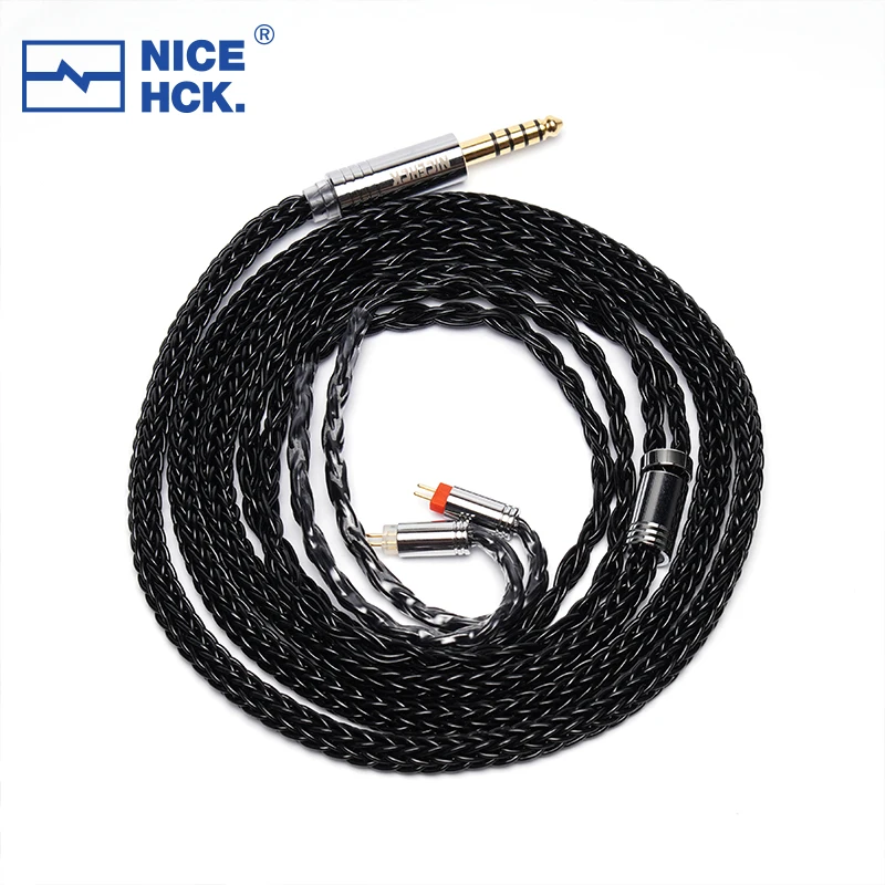 NiceHCK BlackInk 5N OCC+Silver Plated OCC HIFI Earphone Upgrade Cable 3.5/2.5/4.4mm QDC/MMCX/0.78 2Pin Zero HEXA Kima IEM