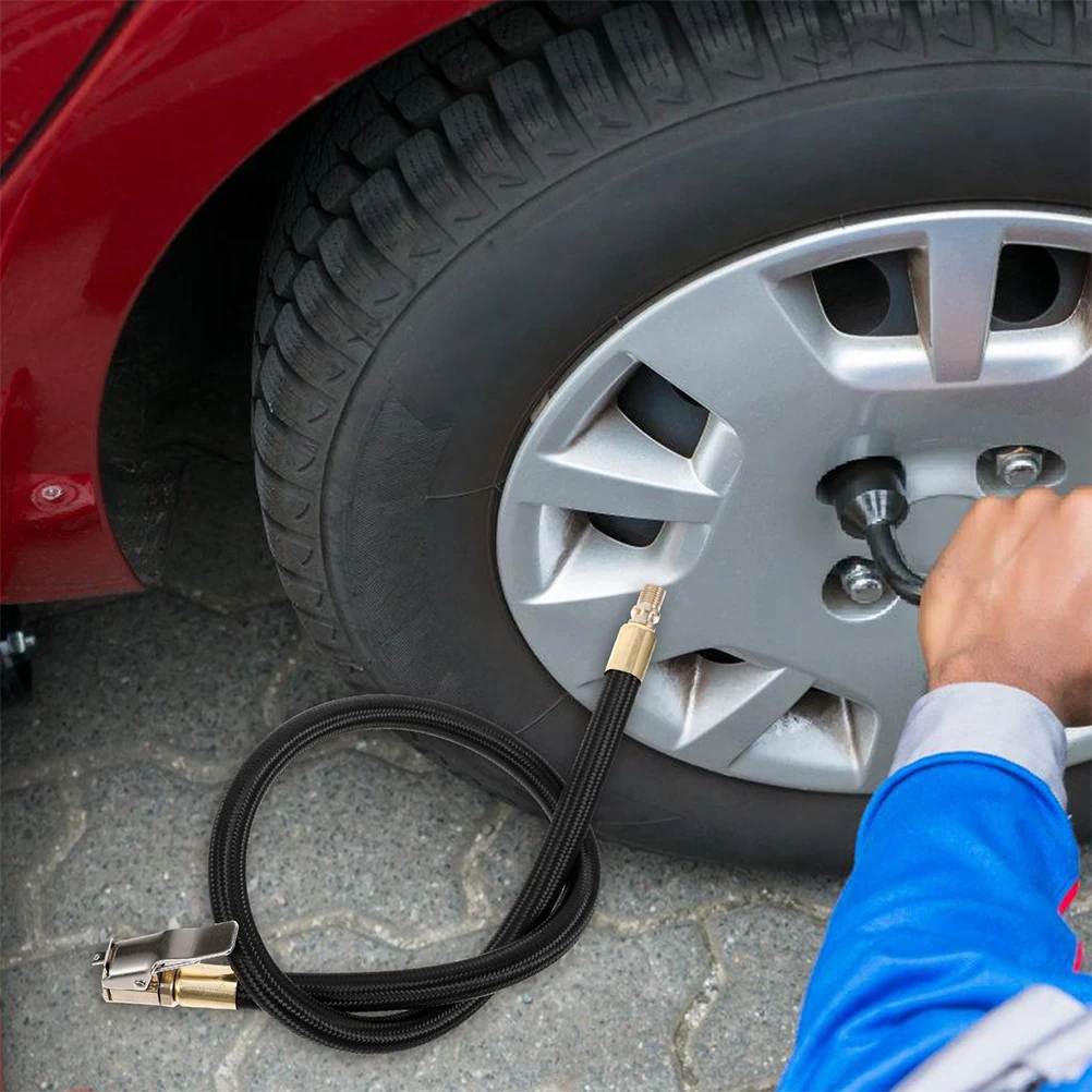 

Flexible Tire Valve Extension Adapter Extended Hose Quick Inflation Deflation Durable Copper Compatible Cars Trucks Motorcycles