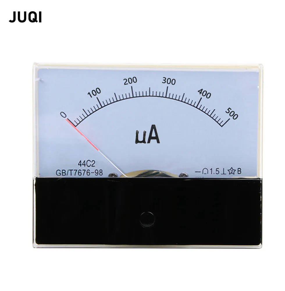 44C2 DC μA  50UA  100UA  200UA  300UA  500UA Analog Panel Pointer type DC ammeter 44C2-A mechanical meter ammeter