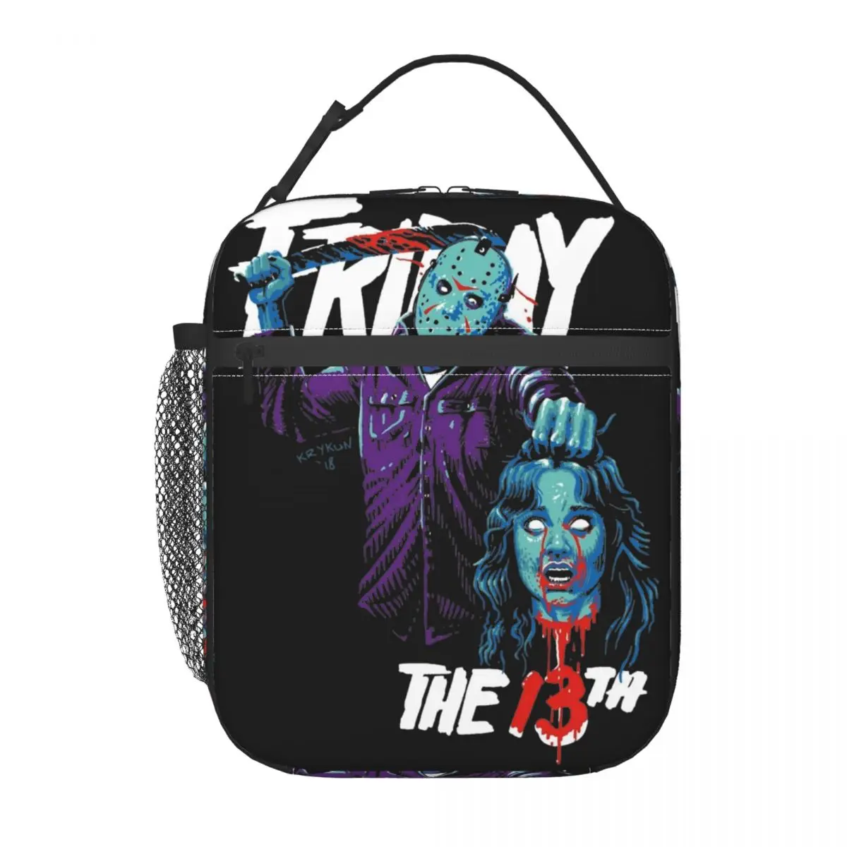 Friday 13th Halloween Movie Insulated Lunch Bag Jason Voorhees Lunch Container Reusable Thermal Cooler Bento Box School