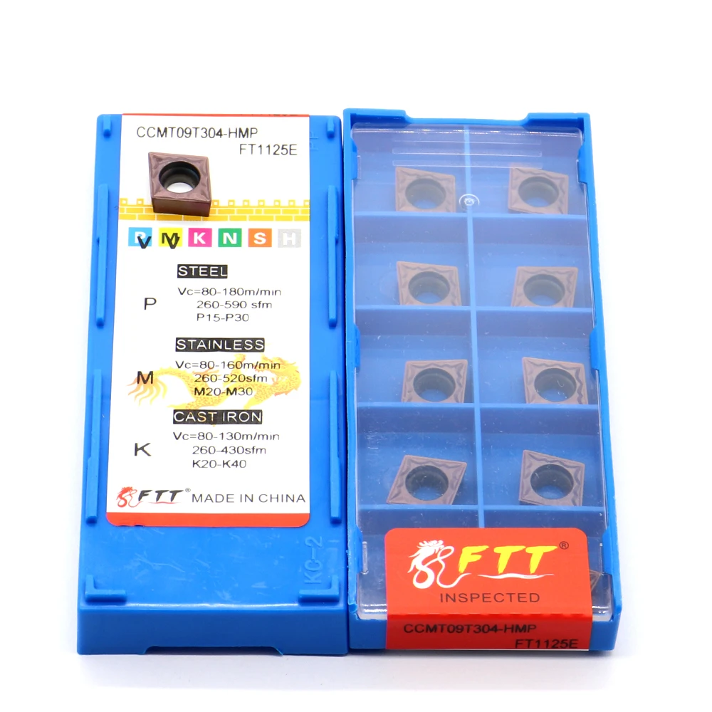 CCMT09T304-TM-1 HMP FT1125E 카바이드 인서트, CCMT09 블레이드 내부 터닝 도구, CNC 선반 절단 도구 액세서리