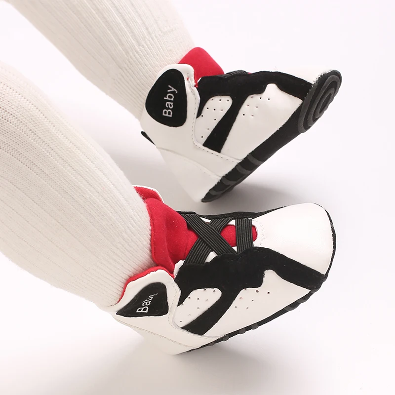 Hoch geschnittene, weichsohlige Freizeitschuhe aus PU für Damen und Herren, Lauflernschuhe für Neugeborene, Baby-Lauflernschuhe, erstes Paar Lauflernschuhe – Detail 13