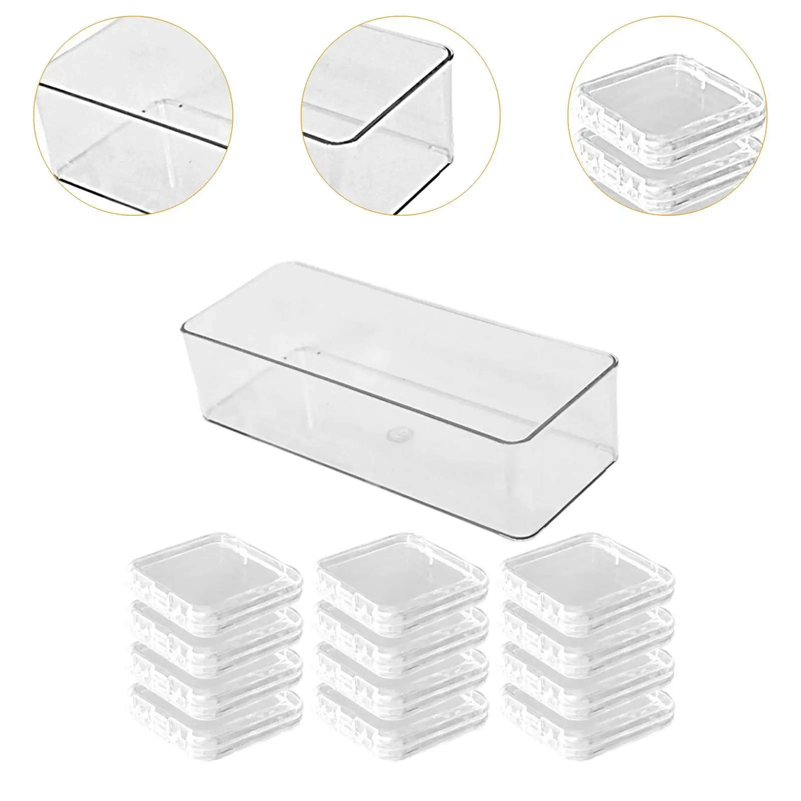 프레스온 네일 보관함 세트, 가짜 네일 정리함, 투명 컨테이너, 살롱 용품, 편리한 디스플레이 케이스