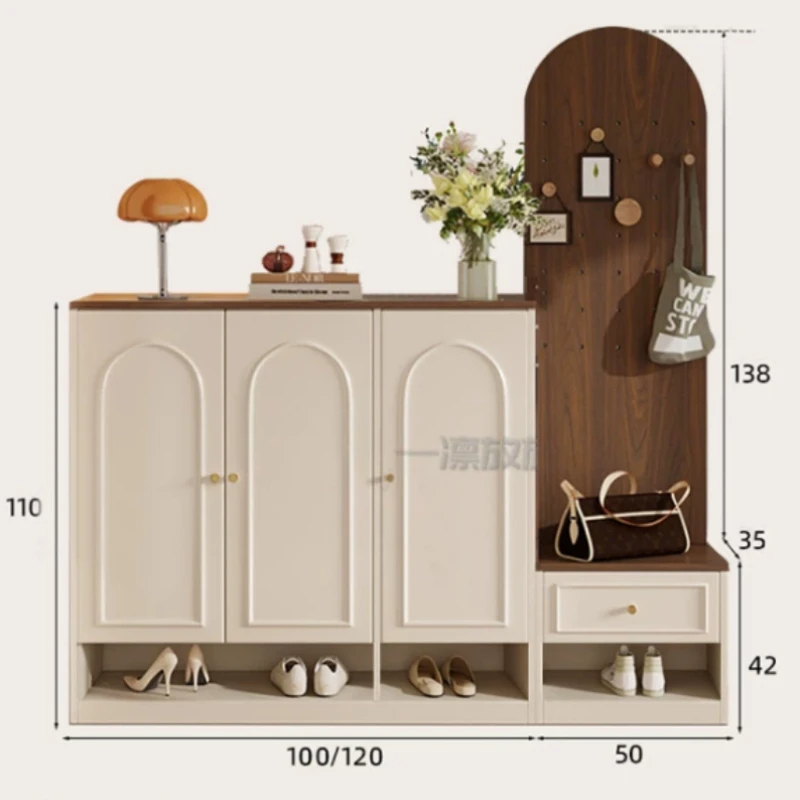 Drawers Bench Shoes Cabinets Wooden Cupboards Closed Dividers Shoes Cabinets Hallway Modern Szafka Na Buty Furniture Home