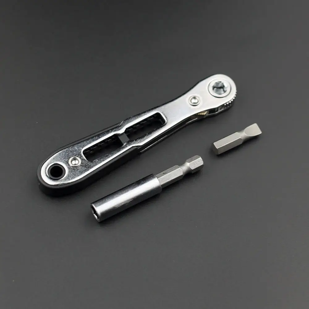 Compact Ratchet Wrench Set Mini Right Angle Screwdriver Slim Tool For Tight Corners Automotive Interior Hand Tools Kit