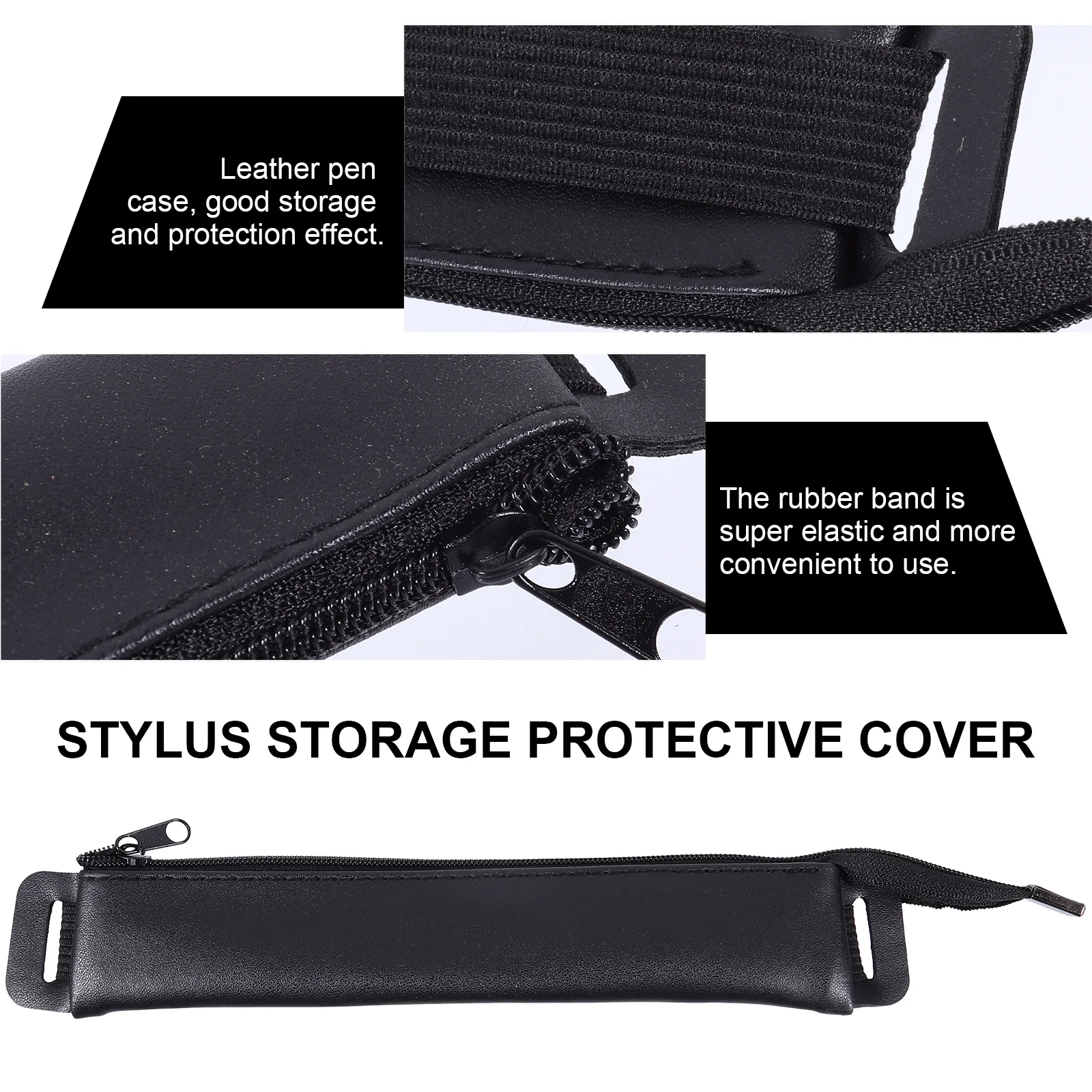 

1Pcs Stylus Protective Cover Case Elastic Band Zipper Design Scratch Resistant Pen Storage Sleeve Compatible