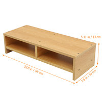 Monitor St Computer Screen Riser Storage Box Double Computer Screen Riser Layer Wooden Laptop Holder Office Desk ganizer