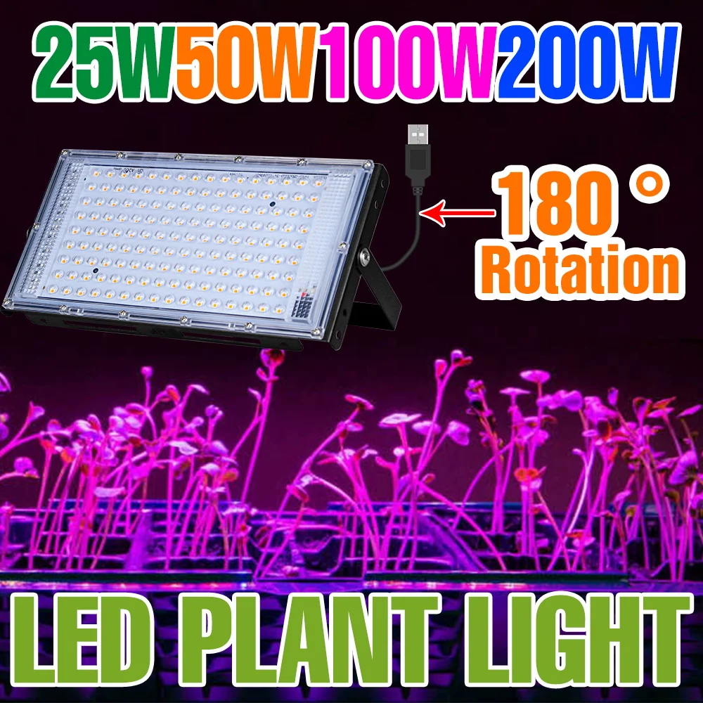 

USB LED фитолампа полного спектра для выращивания растений, гидропоники, DC5V, для комнатных цветов, теплиц, овощей, дополнительное освещение