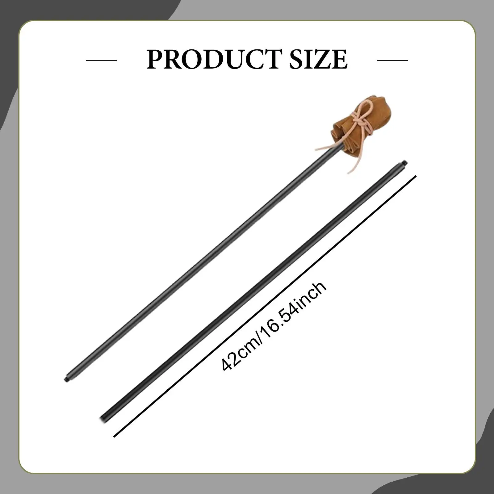 Rod Rest Tool Aluminum Pole Faux Leather Tip Wooden End Lightweight Structure for Stable Drawing Suitable for Easel