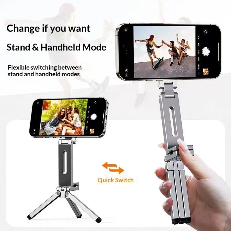 1Pcs 360 Rotating Portable Stand Foldable Magnetic Phone Tripod Holder For Phone Travel Video Photography Accessories