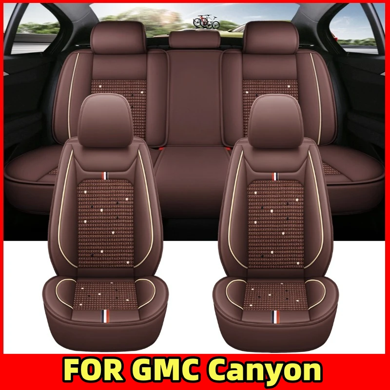

Чехол на автомобильное сиденье, водонепроницаемый, из искусственной кожи, из ледяного шелка, удобный, с полной оберткой, износостойкий чехол на сиденье ДЛЯ GMC Canyon