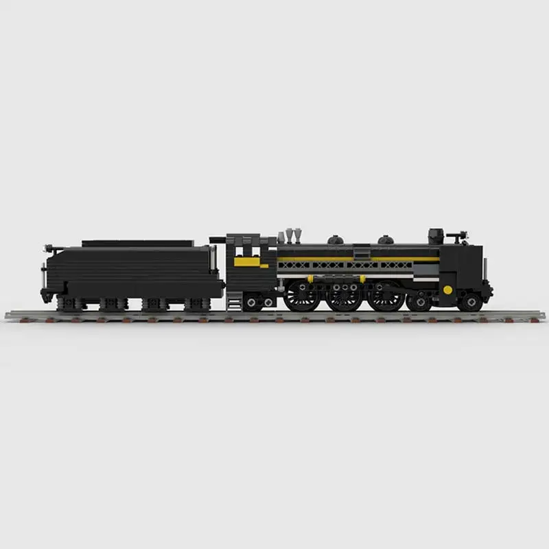 MOC Japanese National Railways C51 Steam Locomotive Train Carriage Model Creative Bricks Desk Disply Toy Children Collected Gift