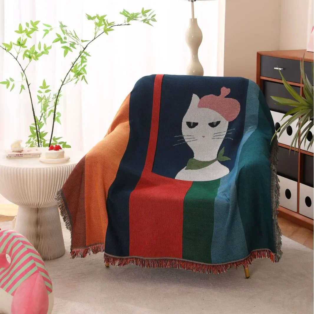 Graffiti Blanket American Camping Office Picnic Sofa Nap Cover Blanket Single Chair Multi-purpose Decoration Tapestry Blanket
