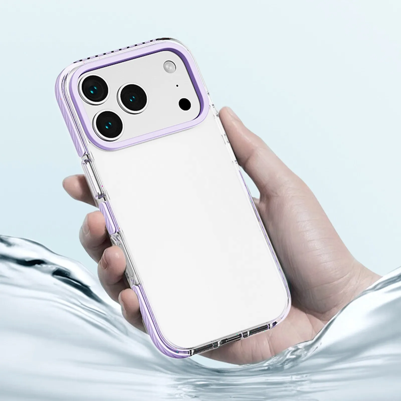 حافظة لهاتف آيفون 17 Air 16 15 14 Plus 13 Pro Max بلون سادة وغطاء صلب مقاوم للصدمات Funda