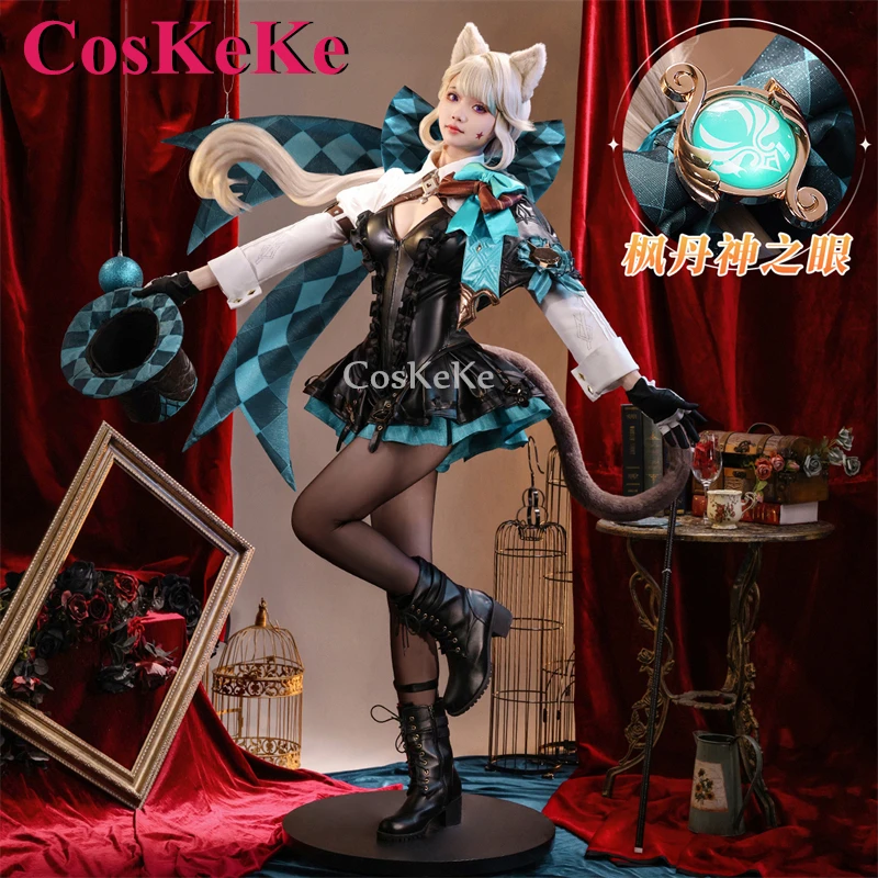 

CosKeKe Lynette Cosplay Anime Genshin Impact Costume Magician Gorgeous Sweet Combat Dress Halloween Party Role Play Clothing New