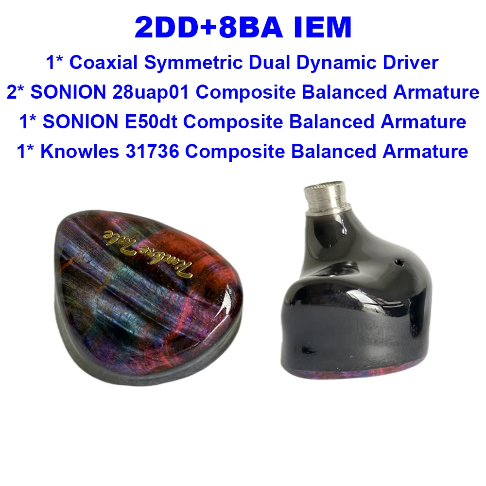 

20 драйверов Наушники IEM Hi-Fi Наушники-вкладыши Монитор Наушники 2DD + 8BA Проводные наушники 2-контактный съемный кабель Наушники IEM 4.4