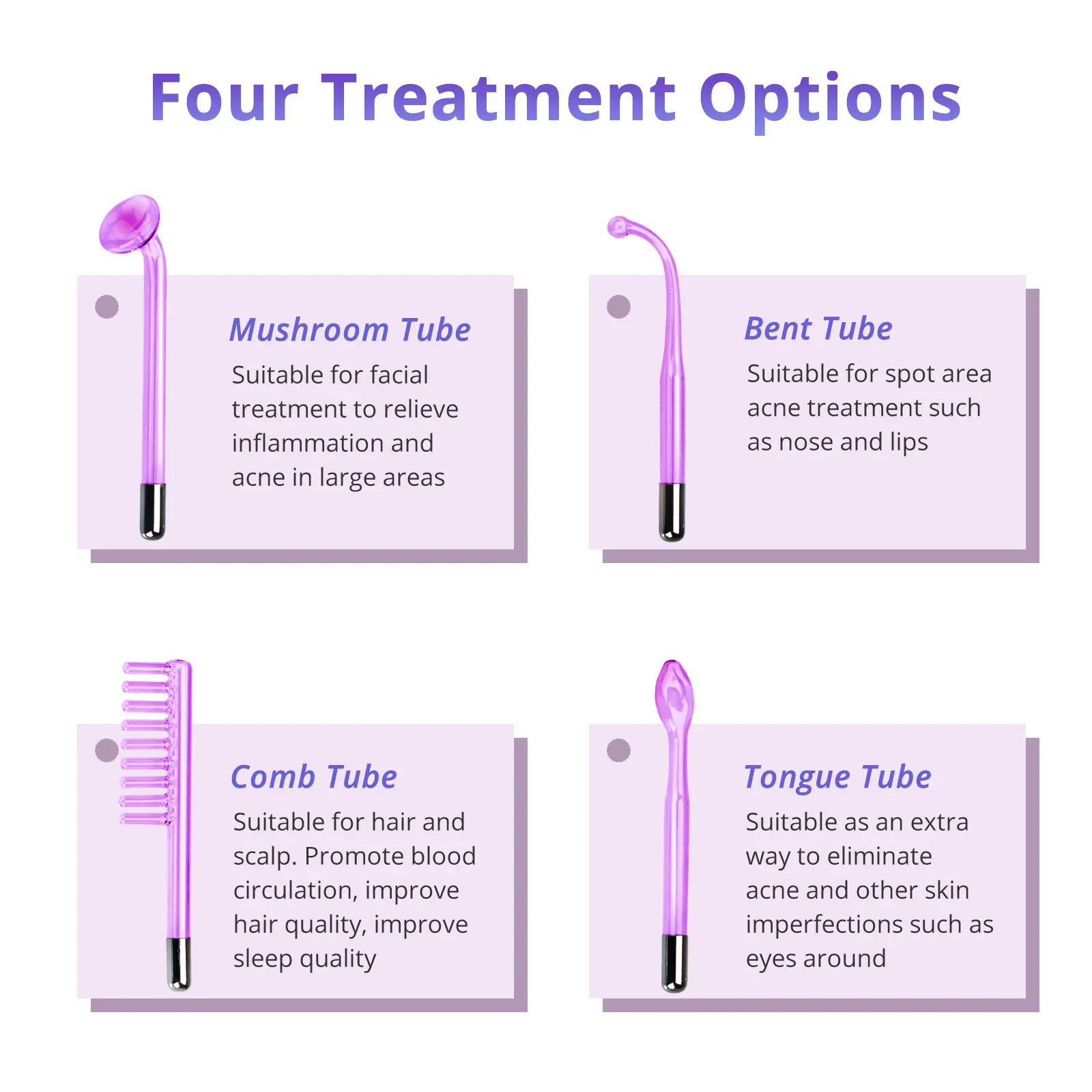 High frequency facial care Electrotherapy Wand Neon + Argon Wands Remove wrinkles Inflammation Acne Skin Care