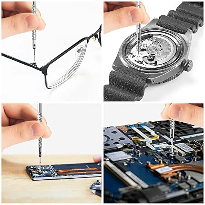 

A20F-10Pc Precision Slotted And Crosses Screwdriver Set Different Size With Extra Replace Blades Watchmakers Tool For Jewelry Du