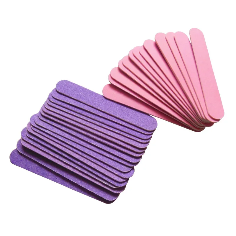 Minilimas de madera para manicura y pedicura, tablero de esmeril 100, 180/180 unidades