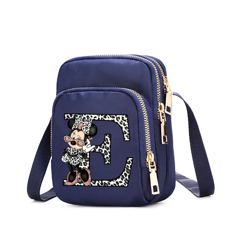 Disney-Sac à bandoulière Minnie Mouse pour femme, 26 lettres, léger, à la mode, initié, mignon