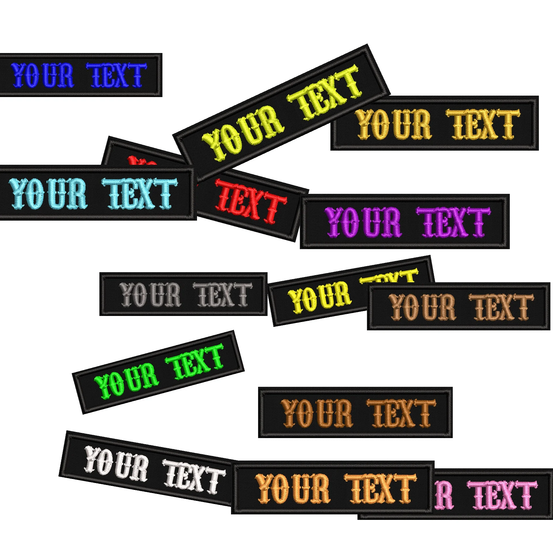 Personalized Custom Name Patch Iron on Sew-on Hook&Loop For Military Uniform Hunting Cap Dog Collar Harness