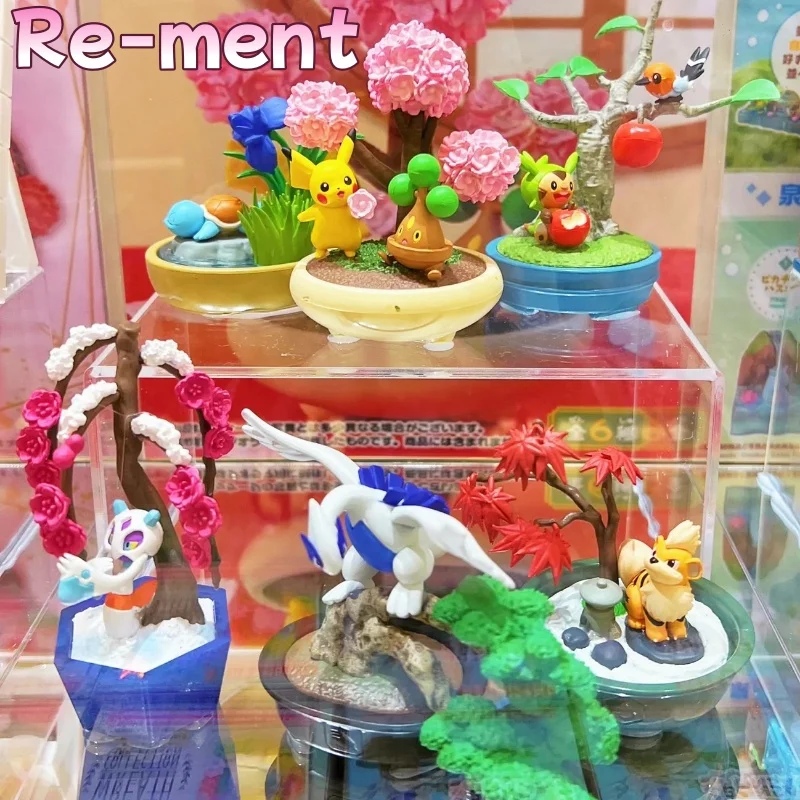 Iginal Re-Ment Pokemon Bonsai Collection 2 Little Four Seasons Story Vinyl Face Blind Box Toy Squirtle Ornamenten Speelgoed Geschenken