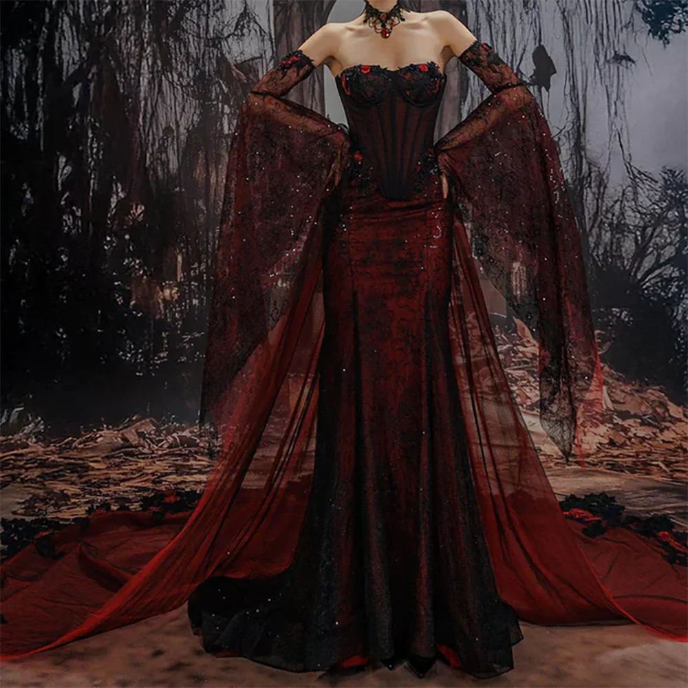 Роскошные вечерние платья без бретелек без рукавов с блестками Русалка Вечерние платья для дня рождения и выпускного вечера по индивидуальному заказу