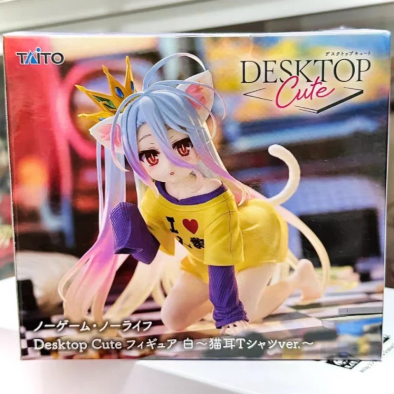 

Original Taito No Game No Life Figure Shiro White Cat Ear Sleeve Jacket Action Figurine Anime Model Doll Pvc Statue Toy Kid Gift