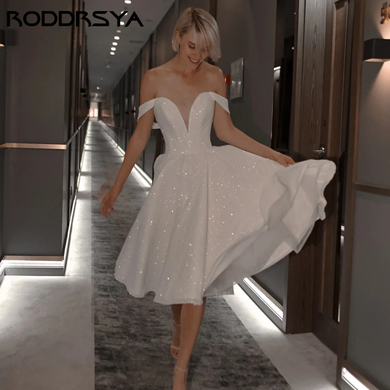 RODDRSYA-vestidos de novia románticos con hombros descubiertos para mujer, línea A, tul suave, fiesta de novia, escote corazón, sin espald-vestidos de novia románticos con hombros descubiertos para mujer, línea A, tula