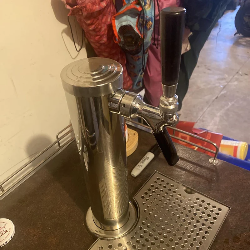One Tap Chromeplated Beer Tower Single Tap/Faucet Beer Tower Stainless Steel Draft Beer Column Bar Accessories Beer Dispenser